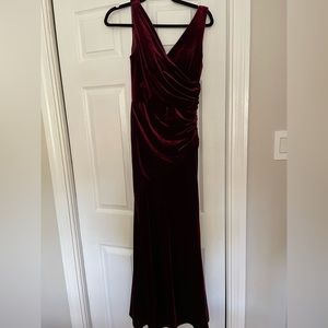 Revelry Burgundy Velvet Gown - worn once